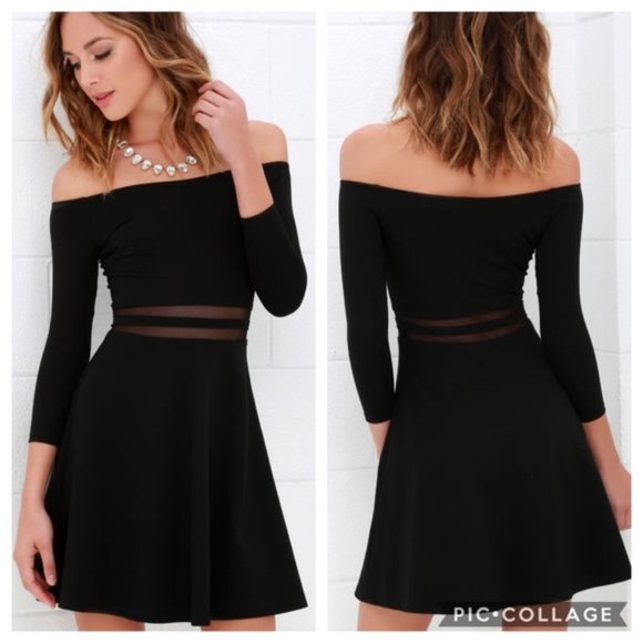 Lulus Dresses & Skirts - Lulu’s Yes To The Mesh Black Skater Dress